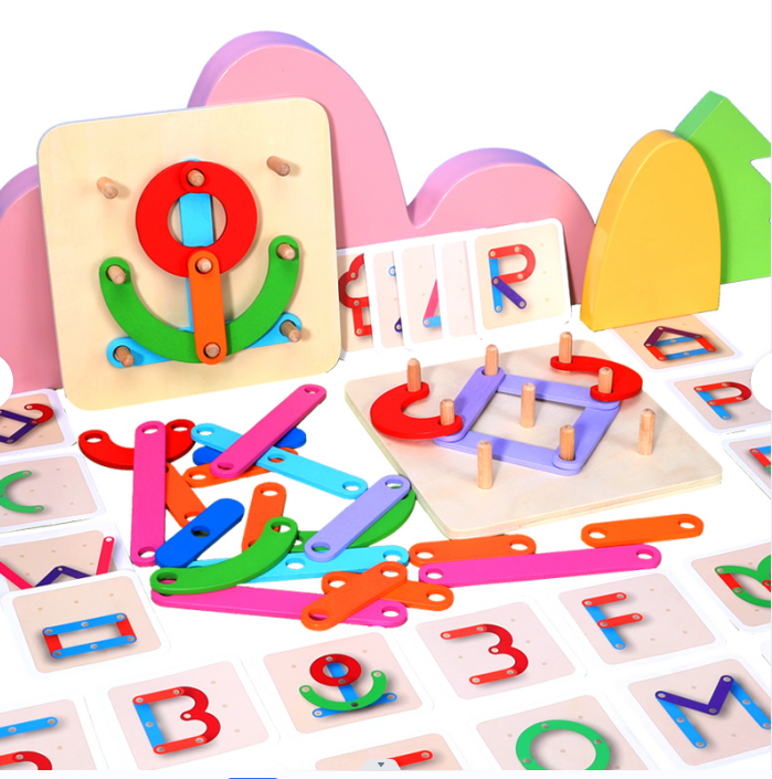 Wooden Alphabet & Number Puzzle Board