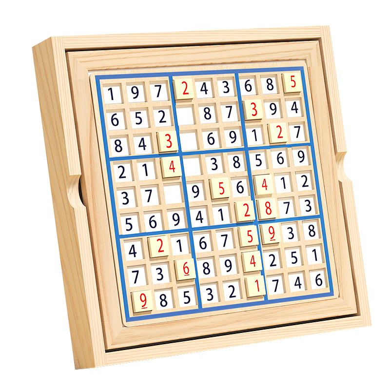 Wooden Sudoku Board Game | Logic Puzzle & Brain Training Toy