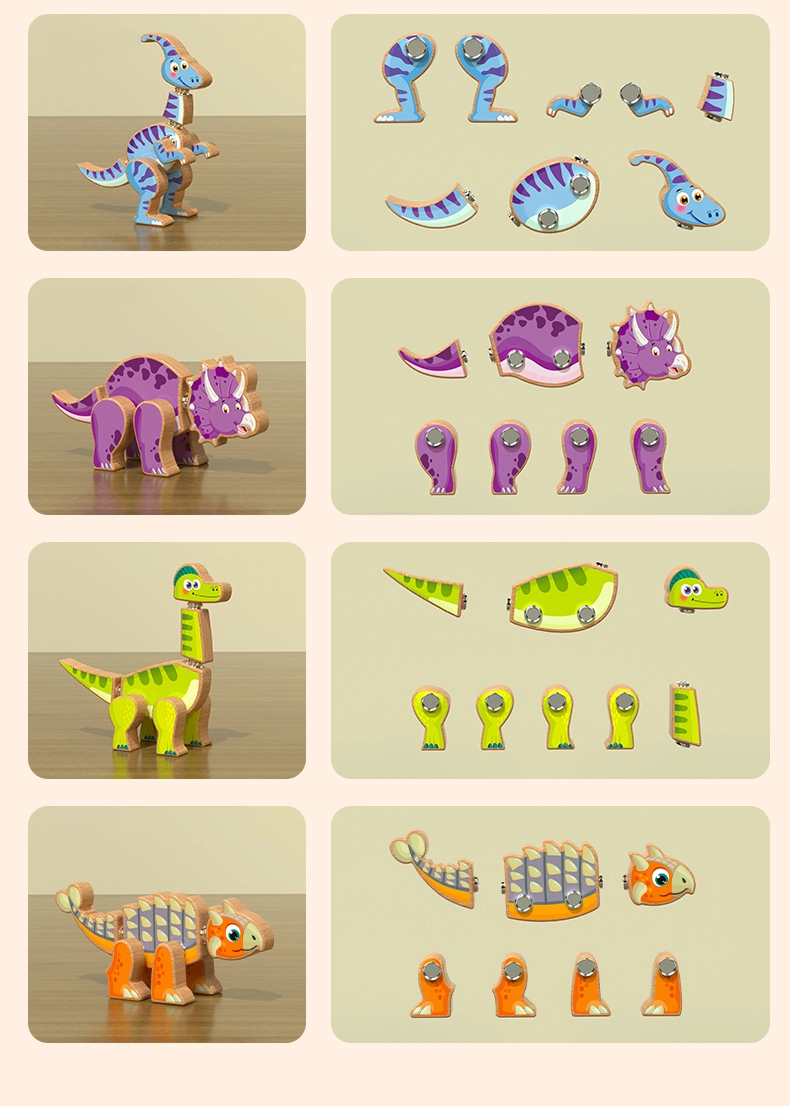Jurassic Wooden Dinosaur Assembly Set