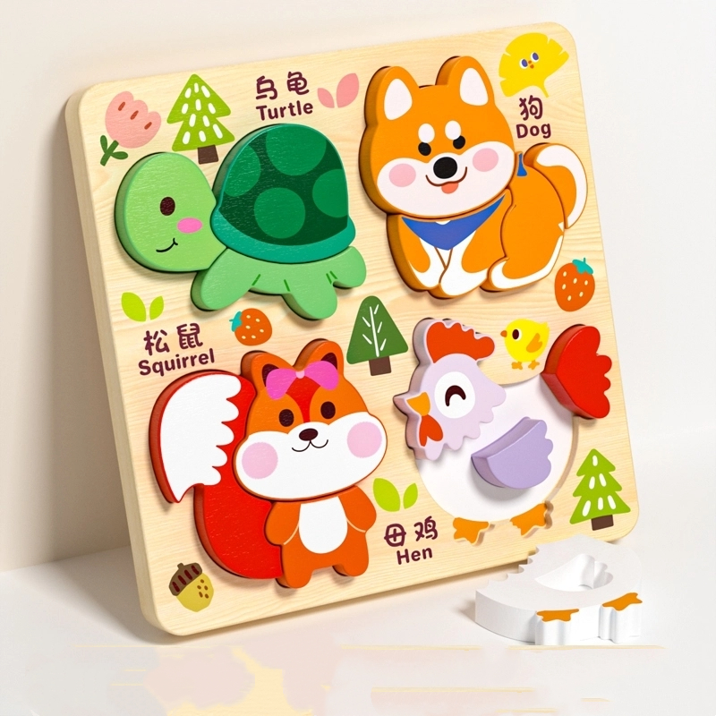 Cognitive Wooden Puzzle Set (8 Themes) | Educational Montessori Learning Toy for Wholesale & OEM