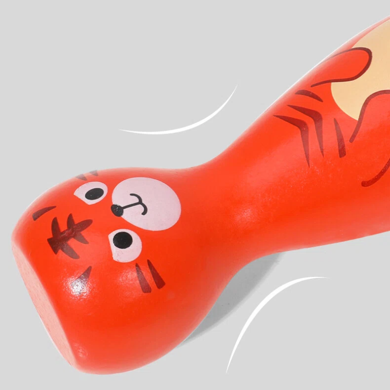 Wooden Number Bowling Toy Set with Animal Pins