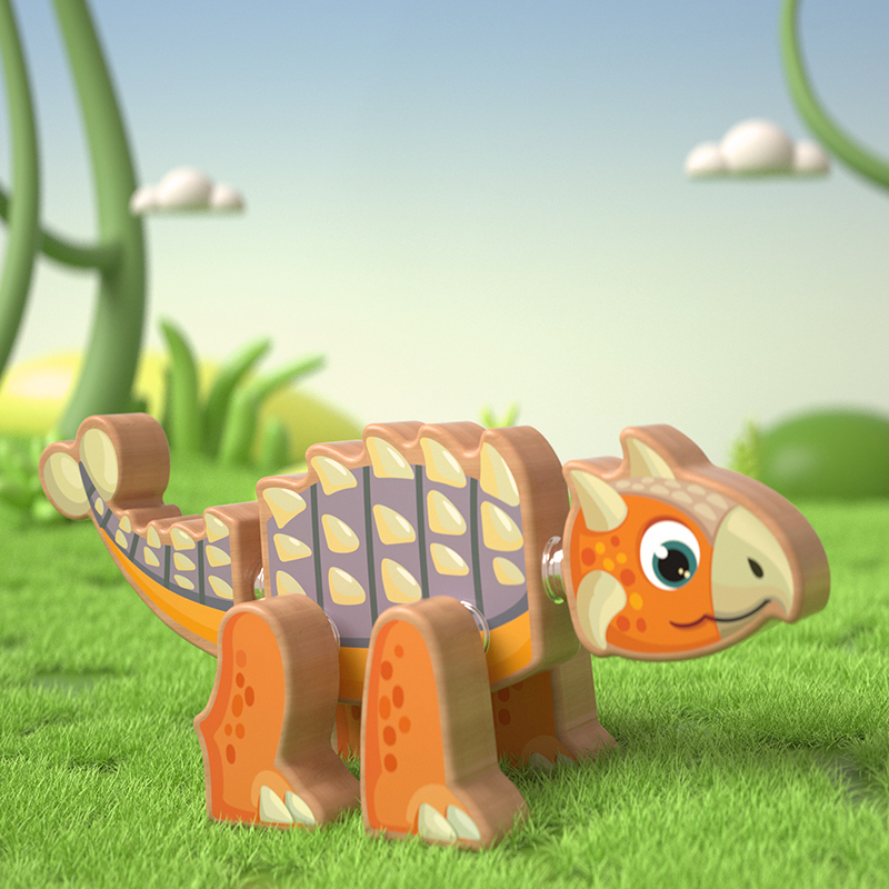 Jurassic Wooden Dinosaur Assembly Set