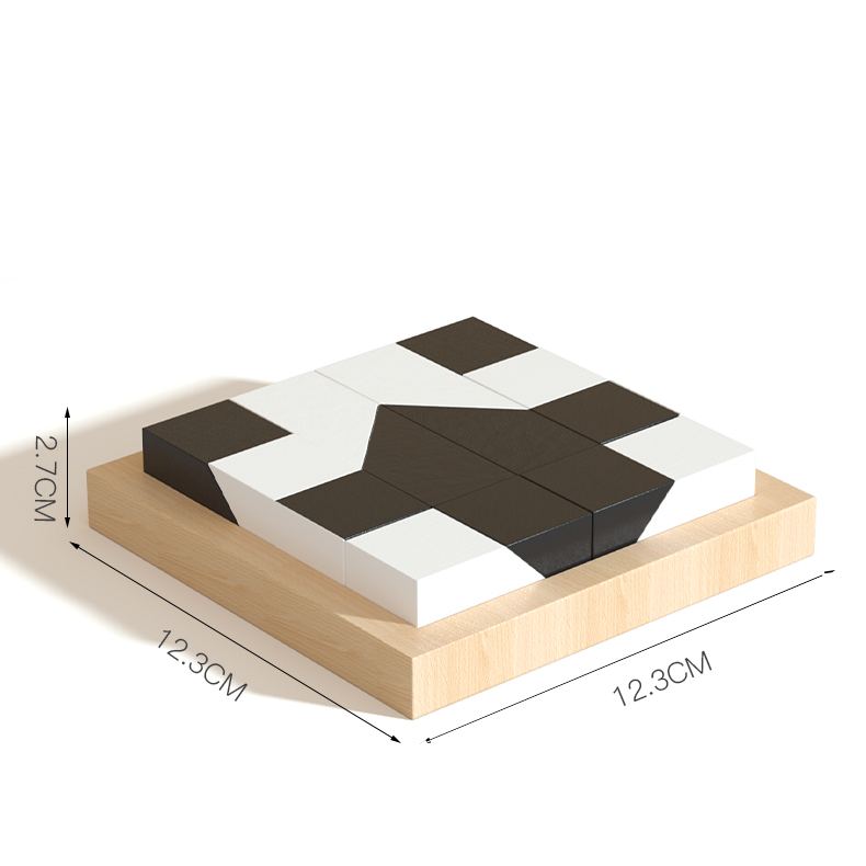 Wooden Logic Puzzle “Hide Building Blocks” | Montessori Brain Training Toy for Wholesale & OEM