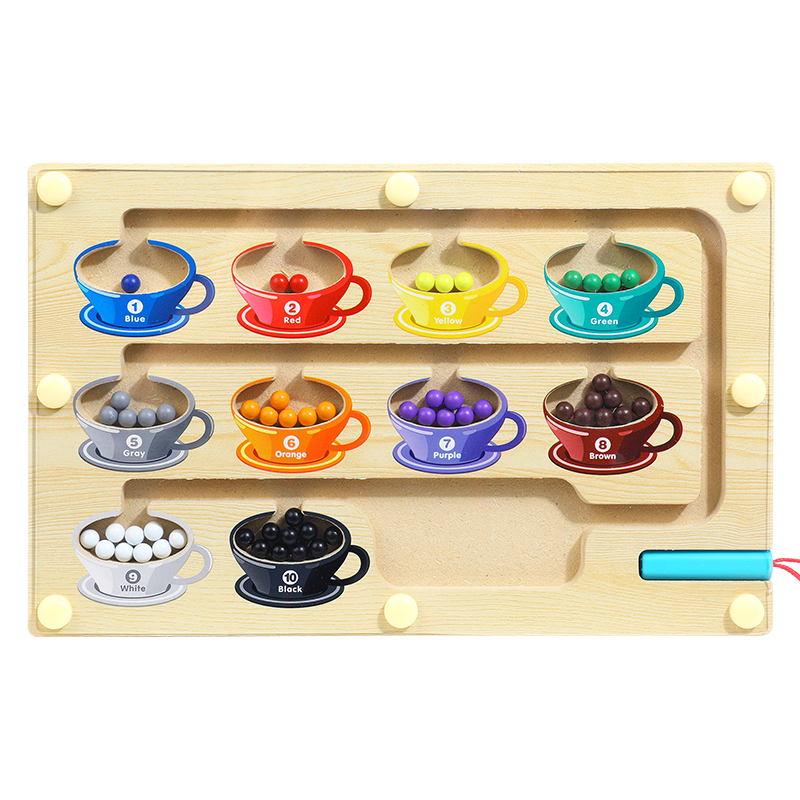 Small coffee cup color classification maze