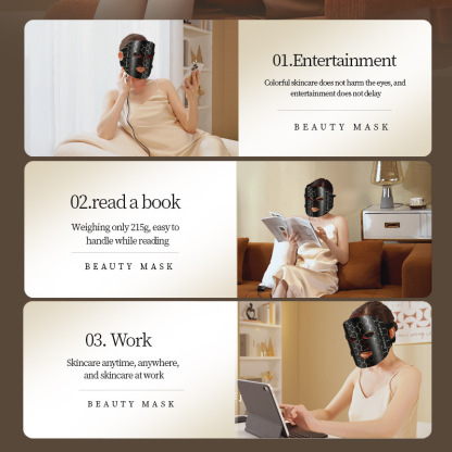 Red Light LED Face Mask Therapy Face Light Therapy Mask for all Facial Skin Care-Aolemon