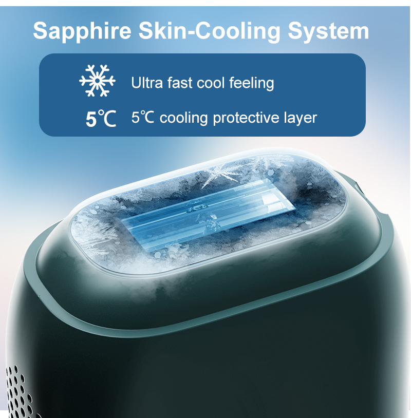 Aolemon Six Heads IPL Photofacial Sapphire Ice Cooling Permanent Hair Cut Painless Women's Electric Removal Hair Device Laser IPL Hair Remover Like JOVS Beauty Device