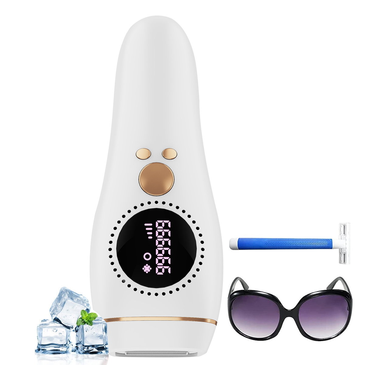 IPL Hair Removal Device Home Use Ipl Machine Laser Hair Removal Permanent Removing Hair Painless At-home 3 in 1-Aolemon