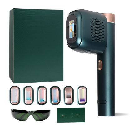 Aolemon Six Heads IPL Photofacial Sapphire Ice Cooling IPL Home Hair Removal Device For Women and Men Electric Remover For Whole Body Hair Remover