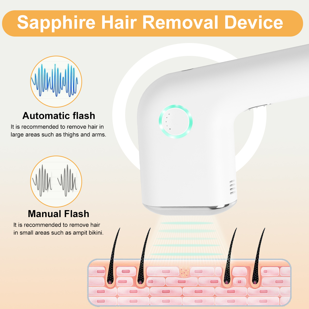 Sapphire Ice Point Multi-Functional IPL Hair Removal Device Permanent Painless Hair Removal Machine-Aolemon