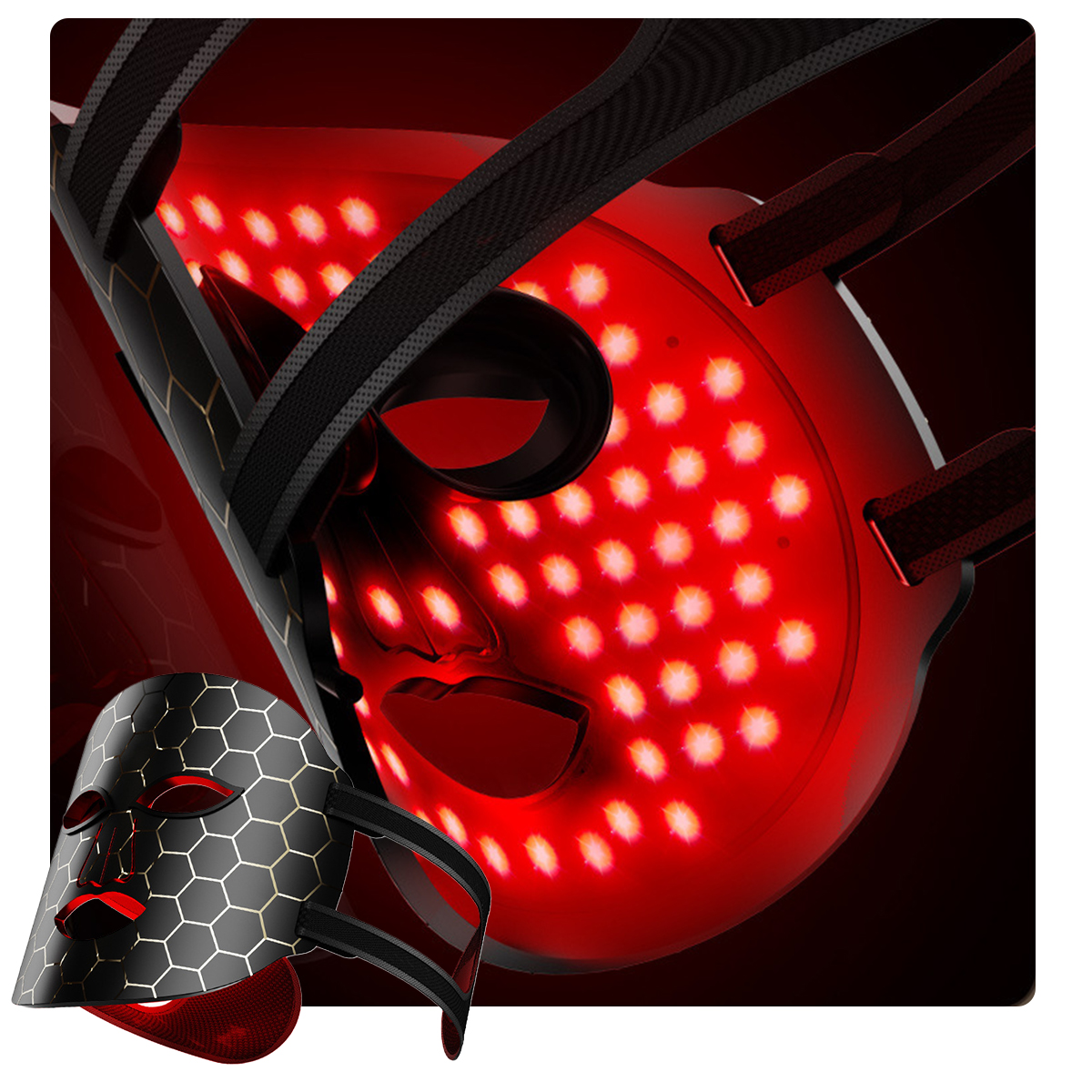 Red Light LED Face Mask Therapy Face Light Therapy Mask for all Facial Skin Care