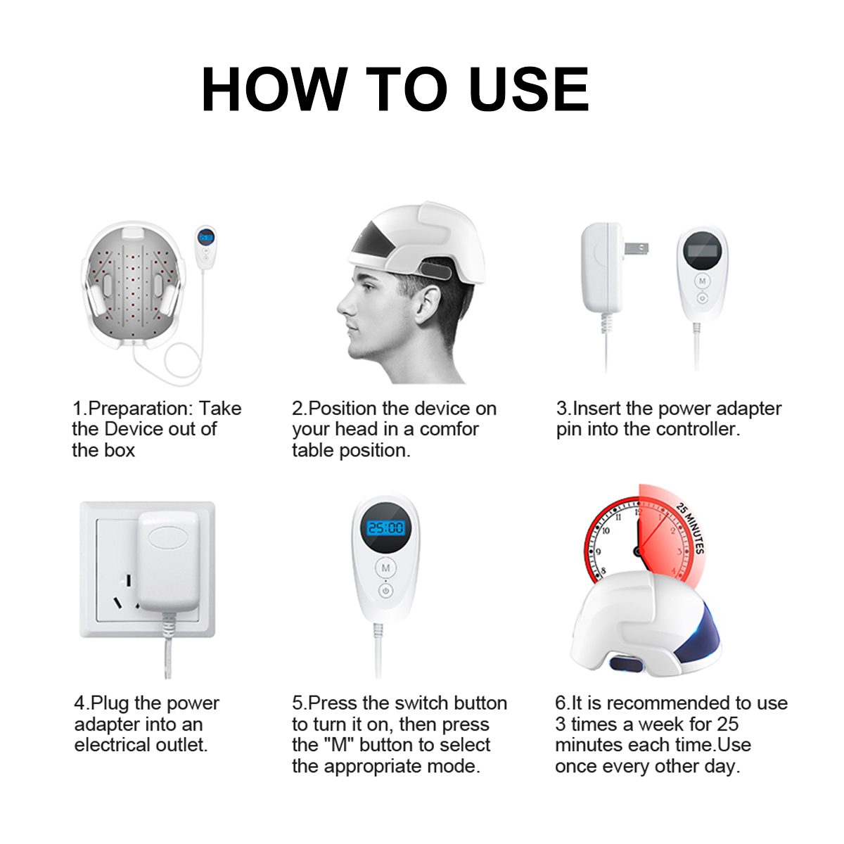 Wholesale Customization Hair Growth Device, FDA Cleared Laser Hair Restore Helmet for Hair Loss Treatment, for Men and Women