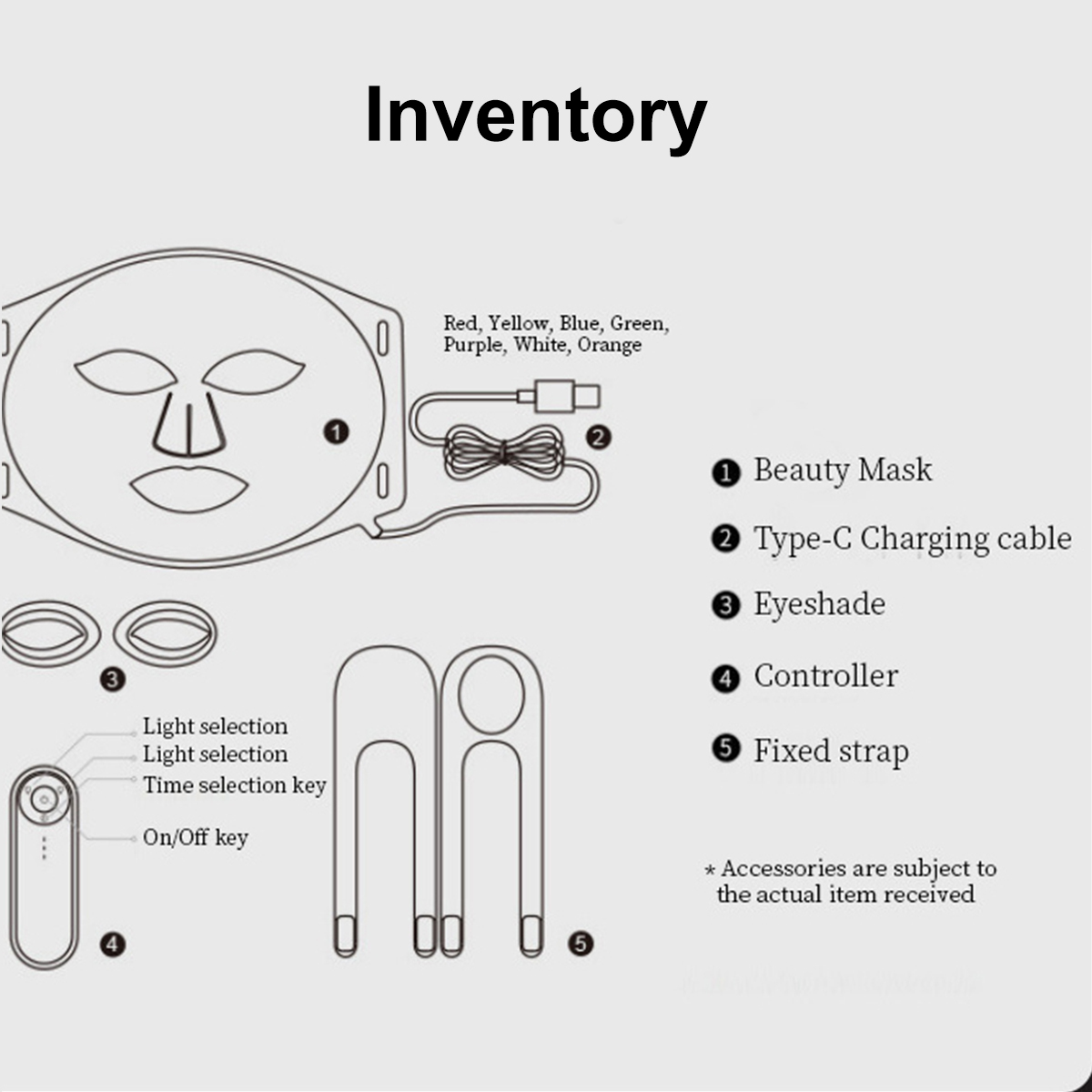Red Light LED Face Mask Therapy Face Light Therapy Mask for all Facial Skin Care