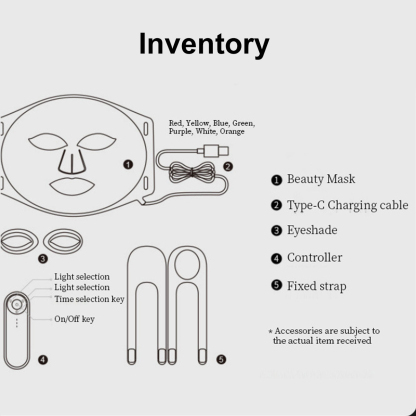 Red Light LED Face Mask Therapy Face Light Therapy Mask for all Facial Skin Care