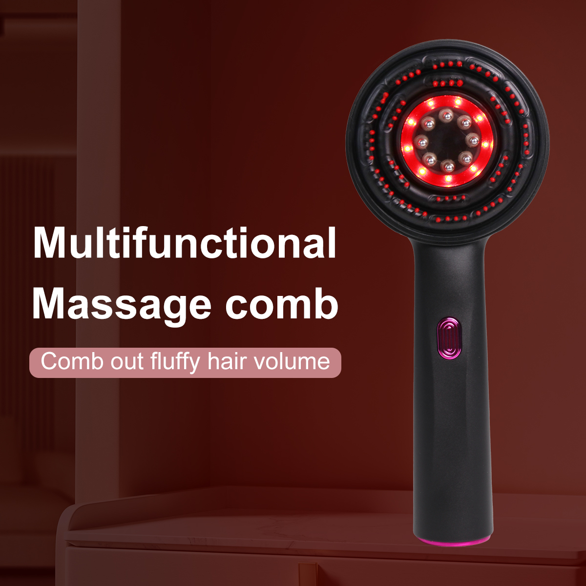 Physical Massage Mode Ems Low Frequency Pulsed Light Therapy Comb Head SPA
