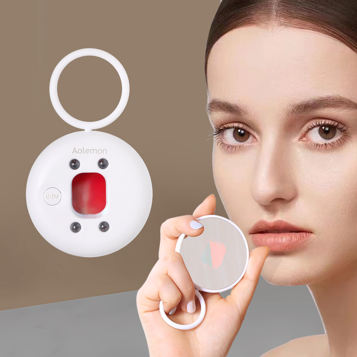 Shenzhen JVK Logo Pattern Customization Bulk Cosmetic Portable Handheld Mini Makeup Pocket Compact Make Up Mirror Anti-peeping