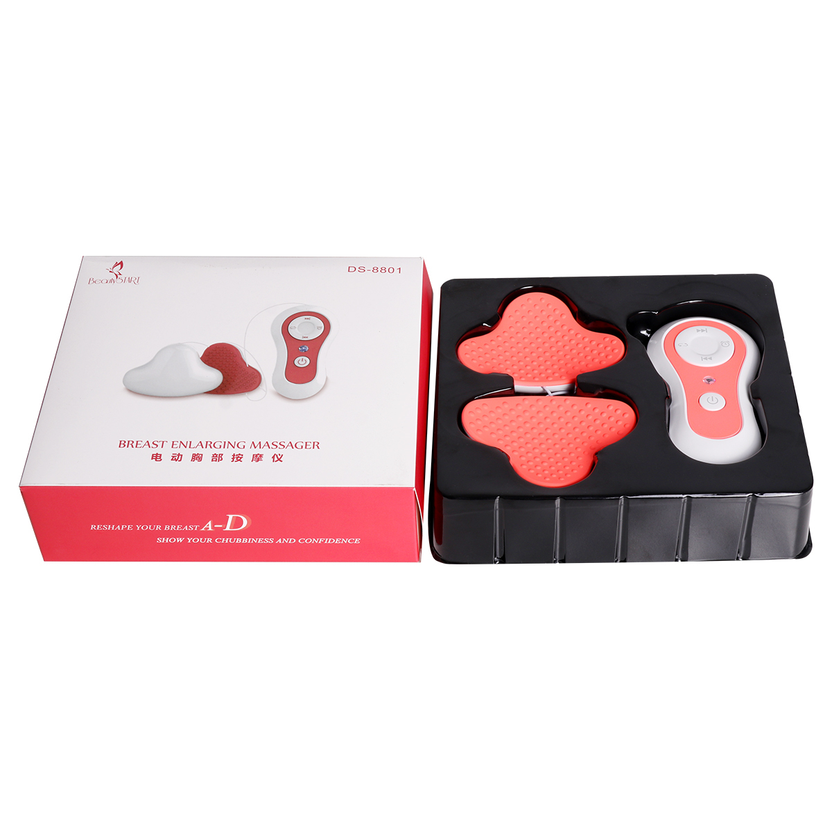 Portable Household Breast Massager Boobs Nipple Lift Enlarge and Care Instrument Waterproof Rechargeable Vibration Bra for Lady