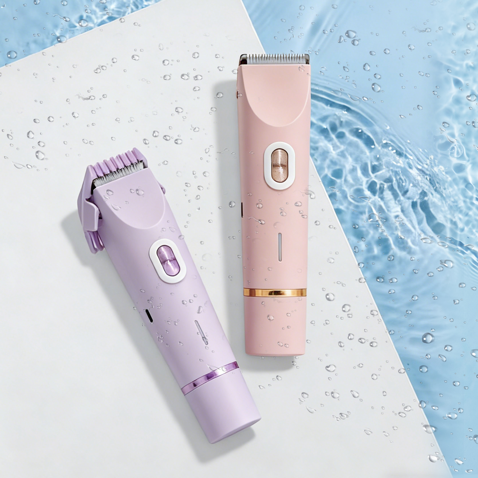 Aolemon Rechargeable Portable Epilator Dual-Head for Face Bikini Line Underarm