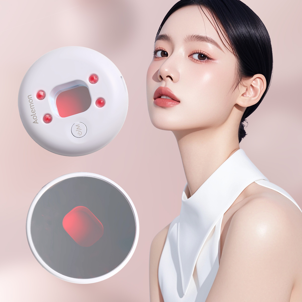 Factory Supply Beauty Hand Held Custom Logo Travel Portable Compact Mini Make Up Shenzhen JVK Makeup Pocket Gift Mirror Anti-peeping