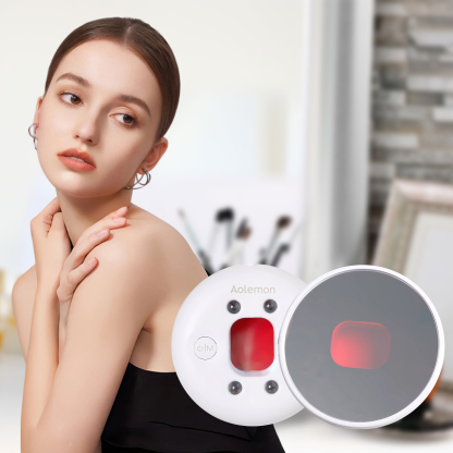 Shenzhen JVK Logo Pattern Customization Bulk Cosmetic Portable Handheld Mini Makeup Pocket Compact Make Up Mirror Anti-peeping