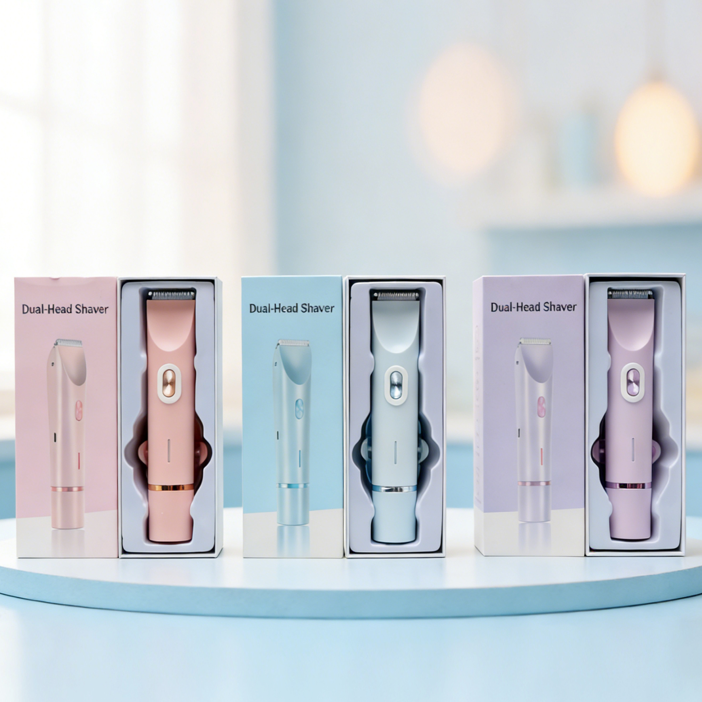 Aolemon Painless Dual-Head Electric Epilator Rechargeable Portable Hair Remover