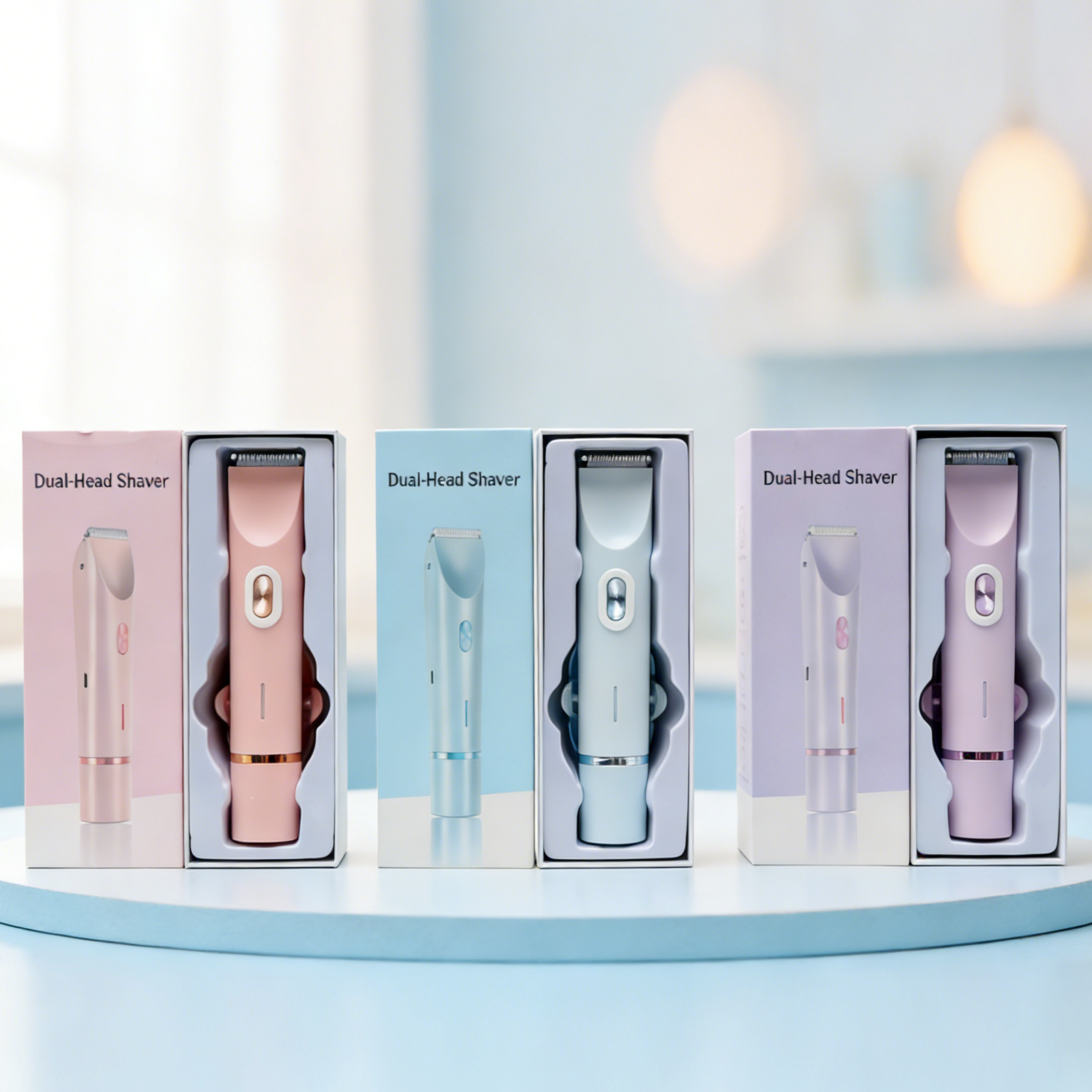 Aolemon Painless Dual-Head Electric Epilator Rechargeable Portable Hair Remover