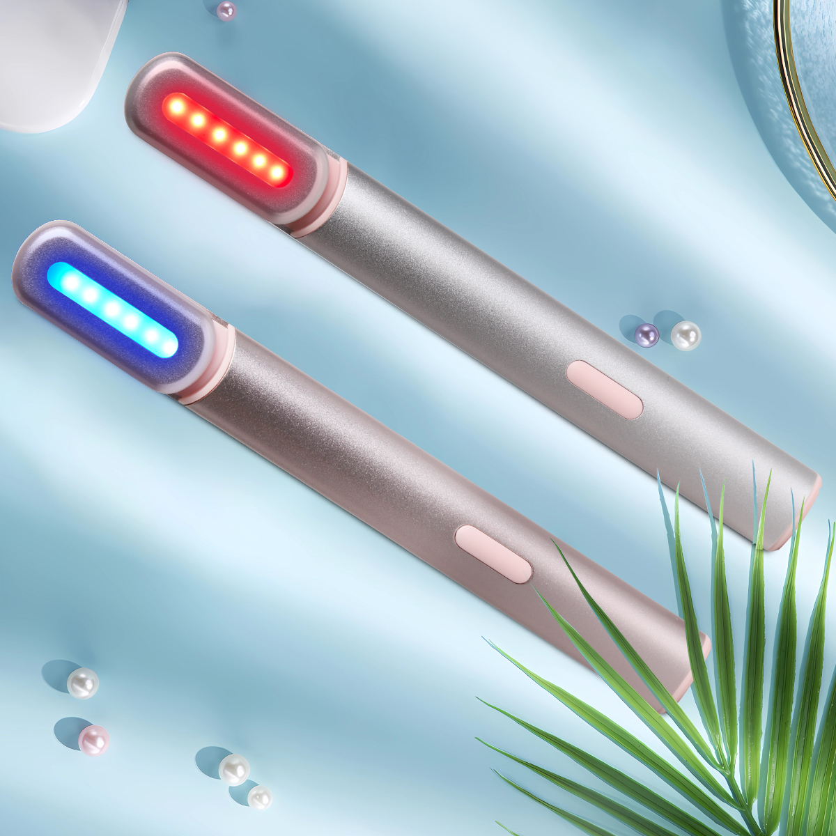 Shenzhen JYK Wholesale Eye Facial Beauty Massager Ems Vibration Eye Led Red Light Massager Wand With Heat Compression