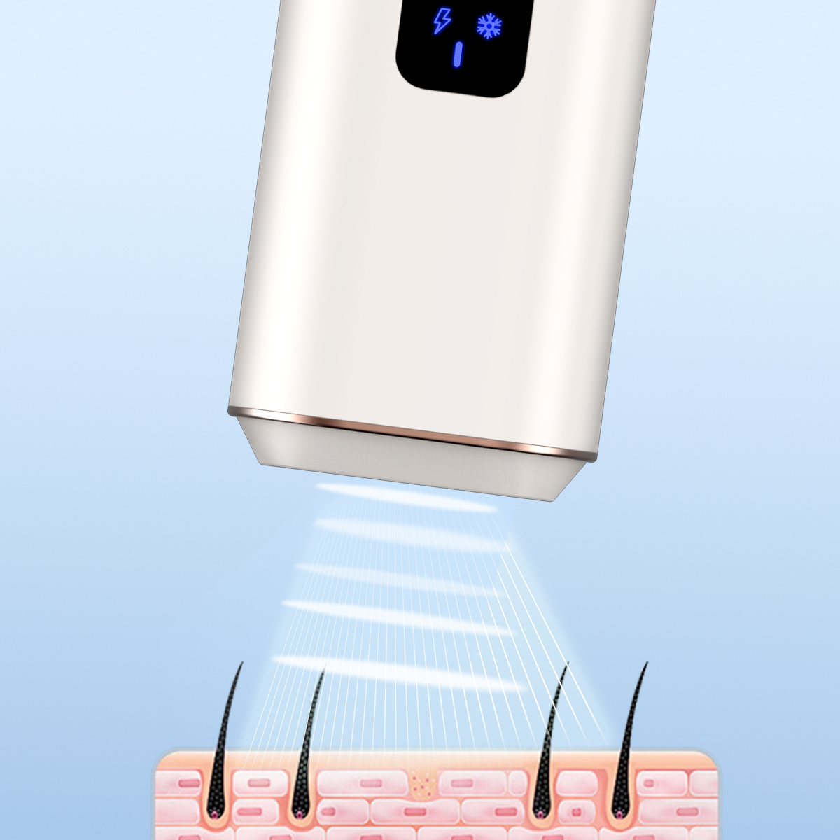 Custom Logo Hair Removal For Soft And Glowing Skin Portable IPL Laser Hair Removal Household