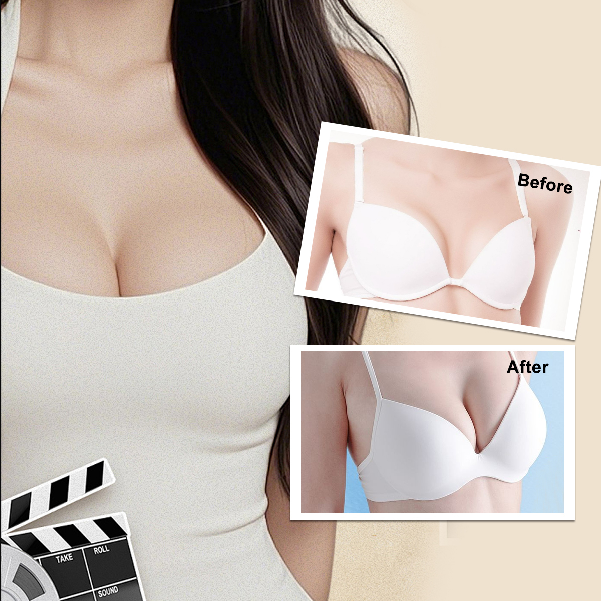 Portable Household Breast Massager Boobs Nipple Lift Enlarge and Care Instrument Waterproof Rechargeable Vibration Bra for Lady