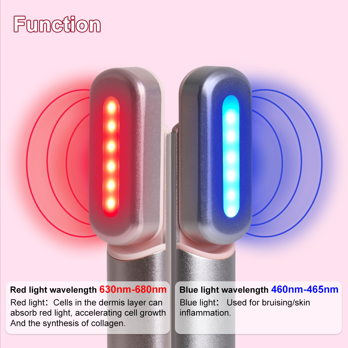 Shenzhen JYK Wholesale Eye Facial Beauty Massager Ems Vibration Eye Led Red Light Massager Wand With Heat Compression