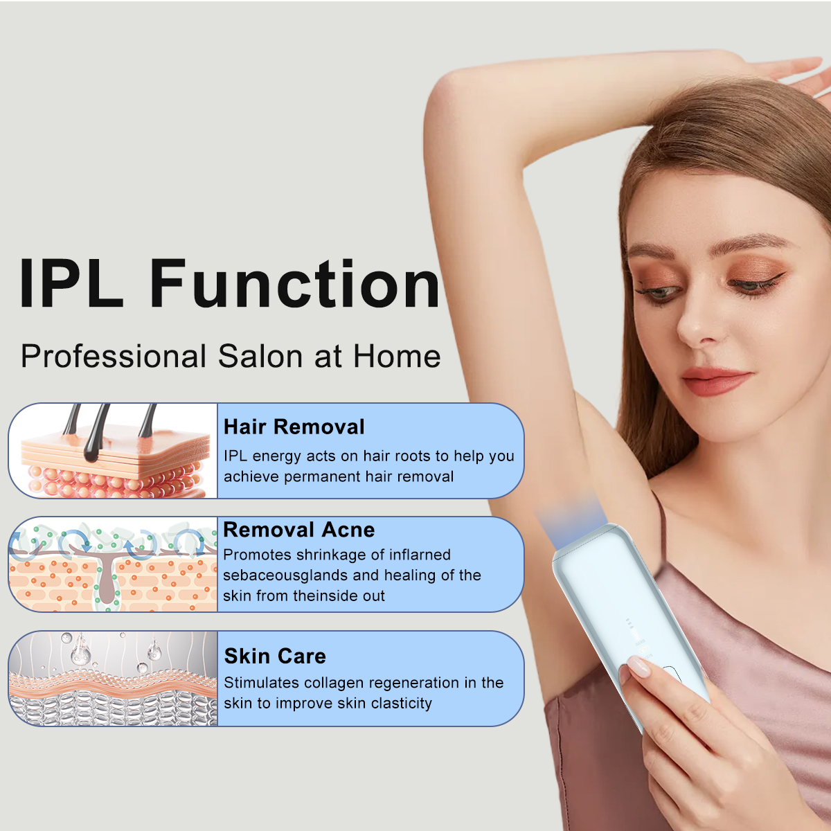 Wholesale Sapphire Ice Cool Mini Epilator Laser IPL Hair Removal Portable Home Use IPL Hair Removal Device