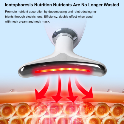 Wholesale Luxury Portable Face and Neck Lifting Massager Sliver pink Skin Tightening Anti-aging Neck Lifting Massager at Home