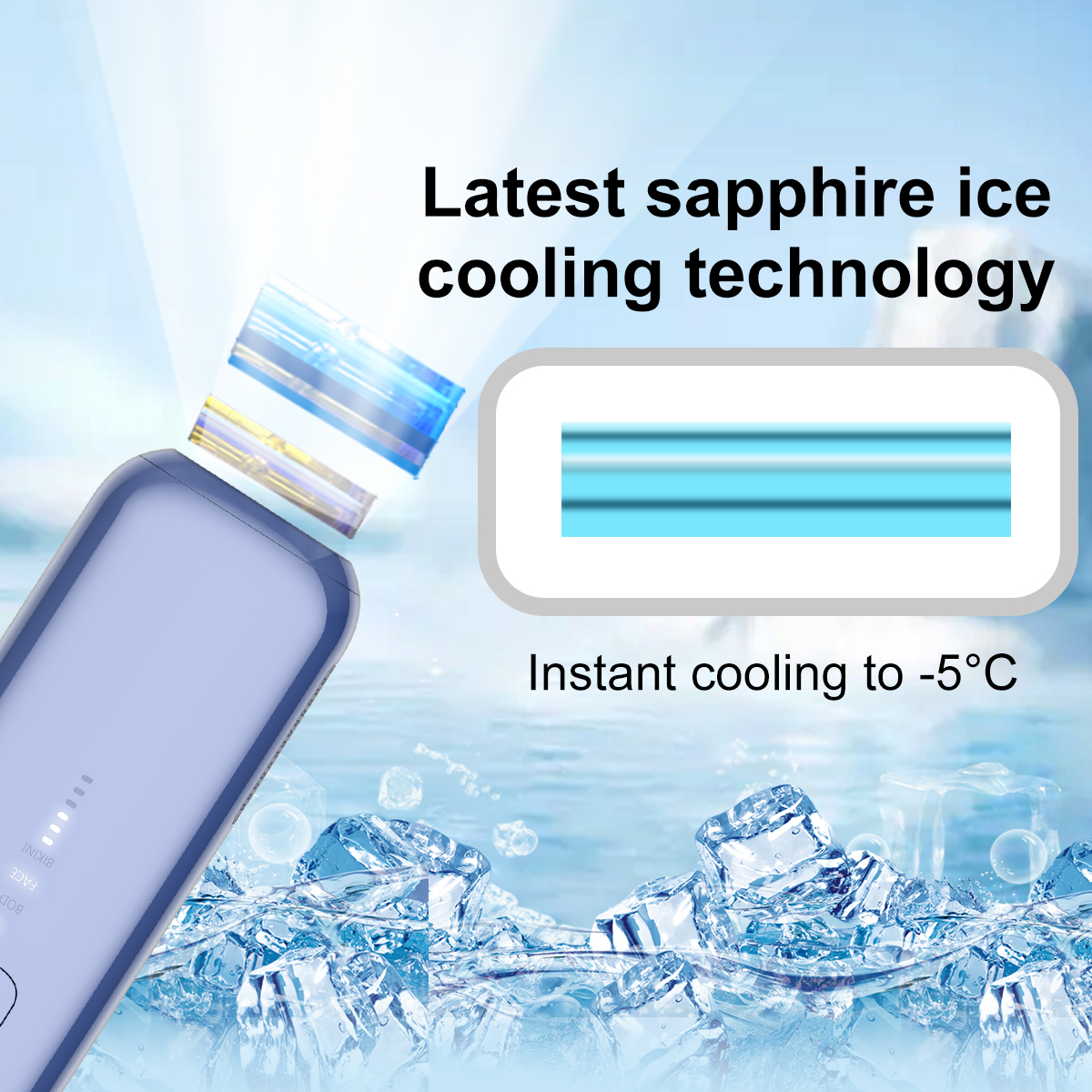 Wholesale Sapphire Ice Cool Mini Epilator Laser IPL Hair Removal Portable Home Use IPL Hair Removal Device