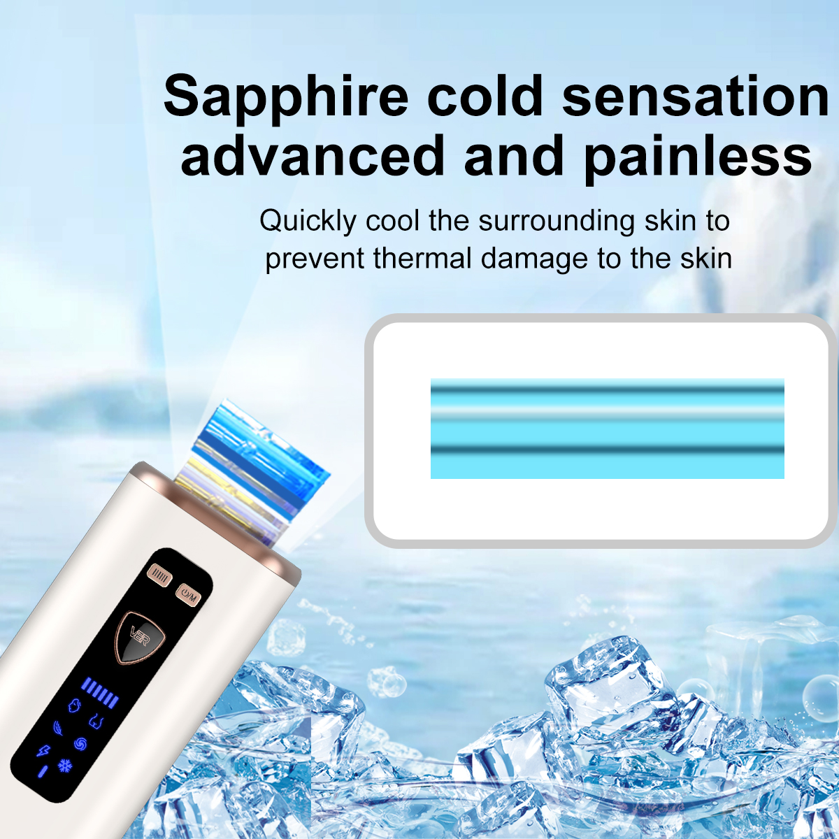 Custom Logo Hair Removal For Soft And Glowing Skin Portable IPL Laser Hair Removal Household