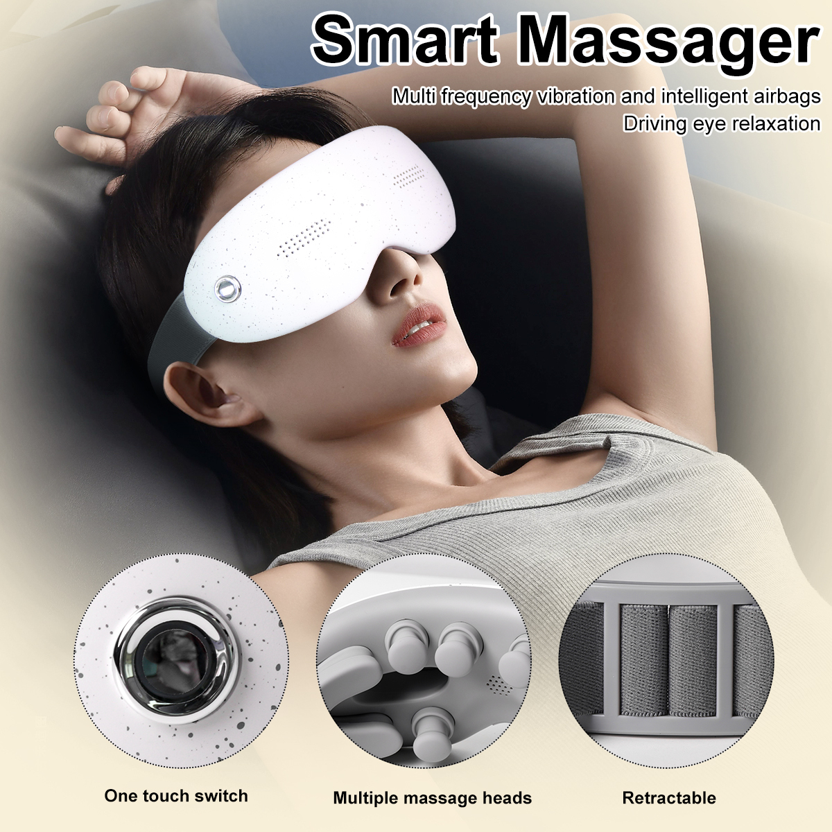Top Selling Products 2024 Hot Compresses Soothe Bluetooth Music Heated Eye Mask, USB Steam Warm Compress For Puffy Eyes, Warm Therapeutic Treatment For Dry Eye, Chalazion, Blepharitis-Aolemon