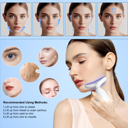 Wholesale Luxury Portable Face and Neck Lifting Massager Sliver pink Skin Tightening Anti-aging Neck Lifting Massager at Home