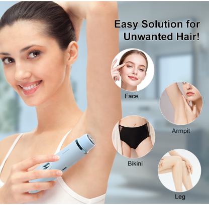 Aolemon Dual-Head Epilator for Women Portable Rechargeable Bikini Underarm Hair Remover