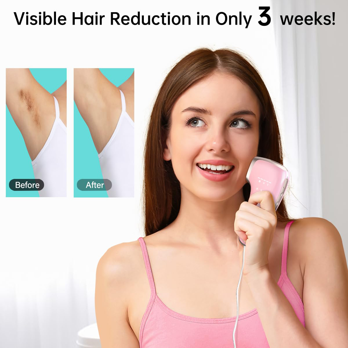 Custom At-Home IPL Hair Removal for Women and Men Permanent Hair Removal 999,999 Flashes Painless Hair Remover on Armpits Back Legs Arms Face Bikini Line