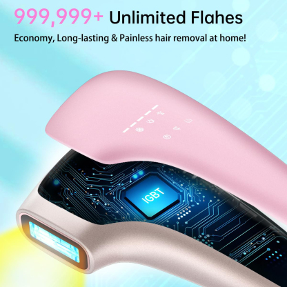 Custom At-Home IPL Hair Removal for Women and Men Permanent Hair Removal 999,999 Flashes Painless Hair Remover on Armpits Back Legs Arms Face Bikini Line
