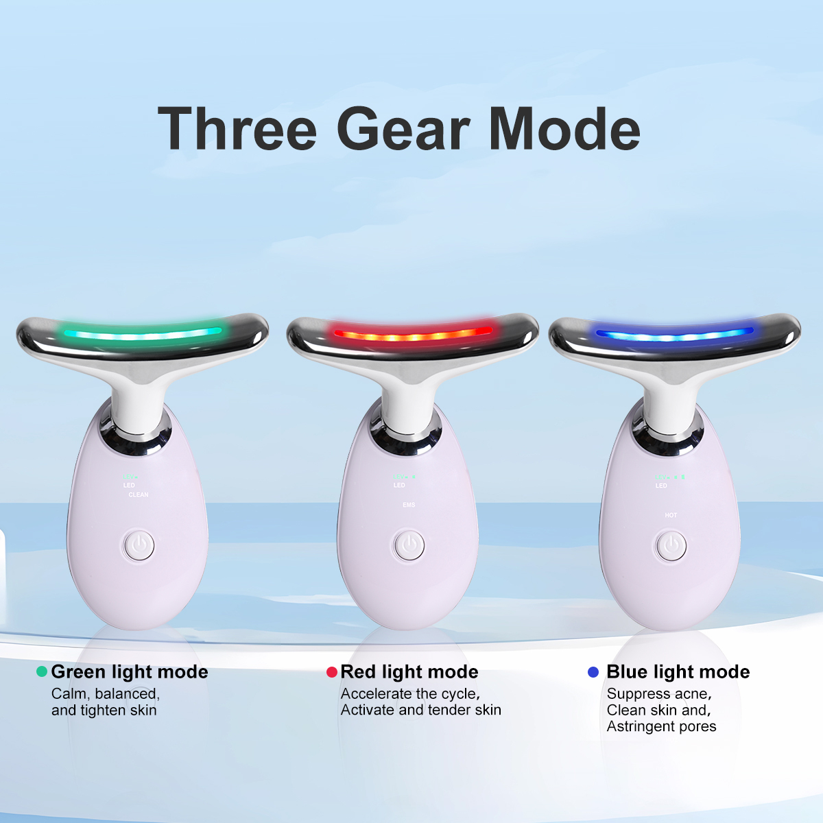 Wholesale Luxury Portable Face and Neck Lifting Massager Sliver pink Skin Tightening Anti-aging Neck Lifting Massager at Home