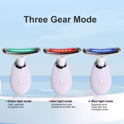 Wholesale Luxury Portable Face and Neck Lifting Massager Sliver pink Skin Tightening Anti-aging Neck Lifting Massager at Home