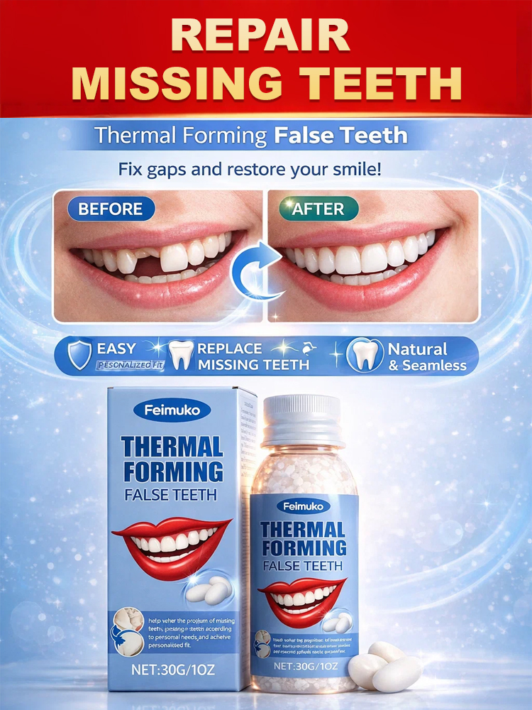 Thermal Forming Dentures – Fix Teeth at Home Easily, Master in 1 Minute! 😊 100% Natural Material, FDA Approved ✅
