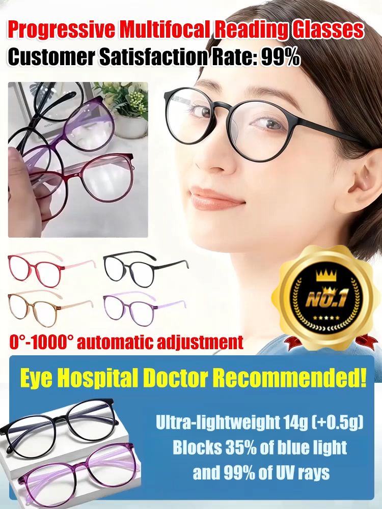 0.1s Auto-Focus Reading Glasses! Everything Near and Far, Crystal Clear in an Instant
