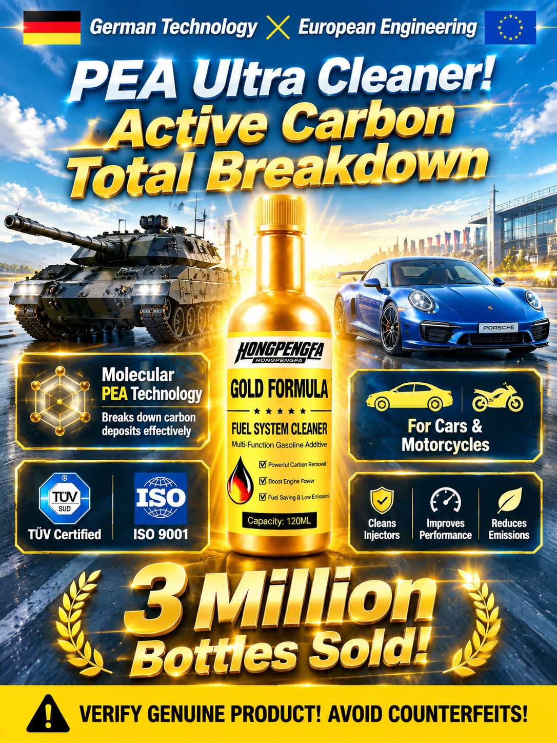 PEA Ultra Cleaner – Fast Carbon Deposit Removal & Complete Fuel System Restorer