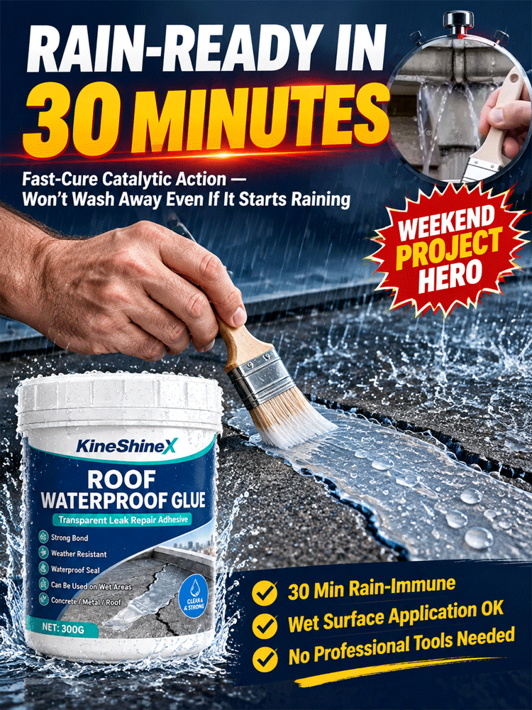 [15-Year Heavy-Duty Protection] Invisible Transparent Waterproof Sealant | Extreme Temp Resistant & Instant Leak Repair