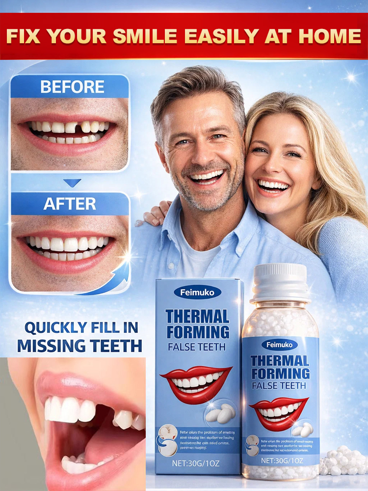 Thermal Forming Dentures – Fix Teeth at Home Easily, Master in 1 Minute! 😊 100% Natural Material, FDA Approved ✅