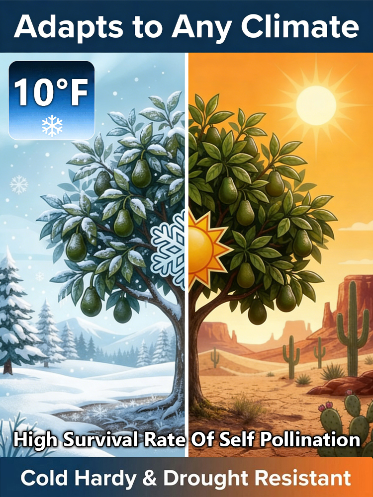 USDA Certified Hass Avocado Sapling🌱99% survival rate — even beginners can enjoy a bountiful harvest in the first year!