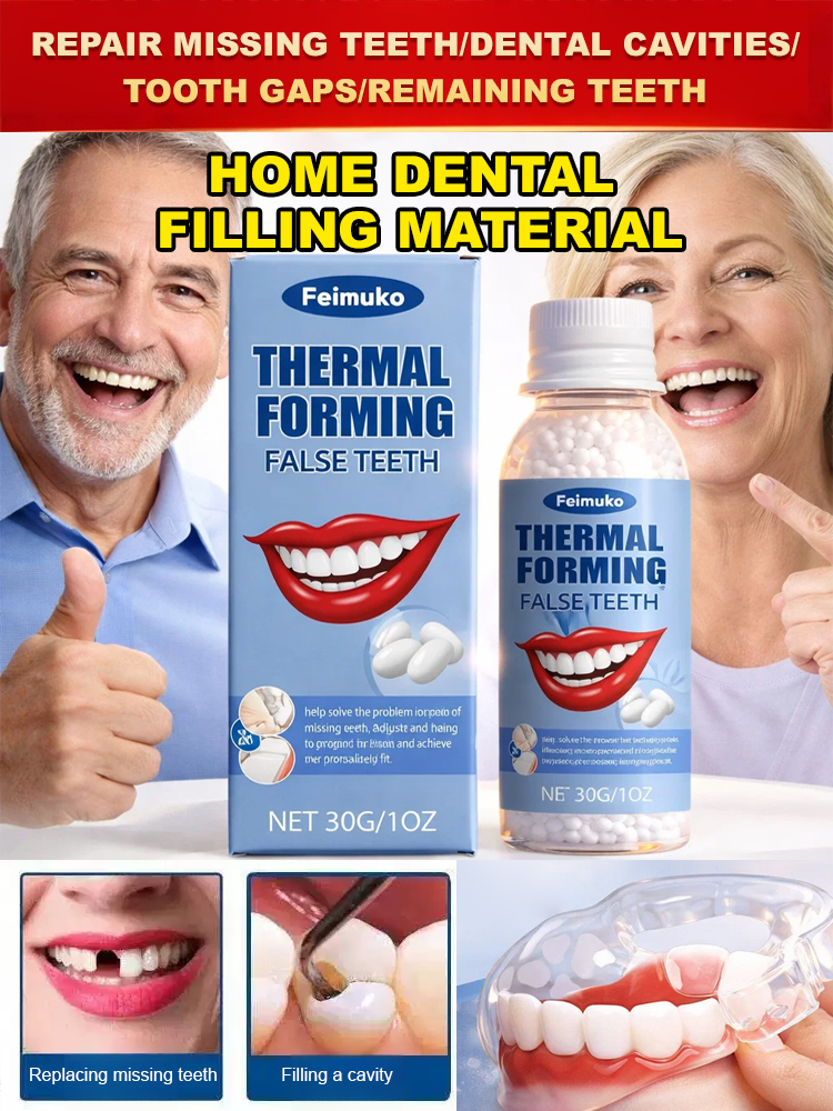 Thermal Forming Dentures – Fix Teeth at Home Easily, Master in 1 Minute! 😊 100% Natural Material, FDA Approved ✅