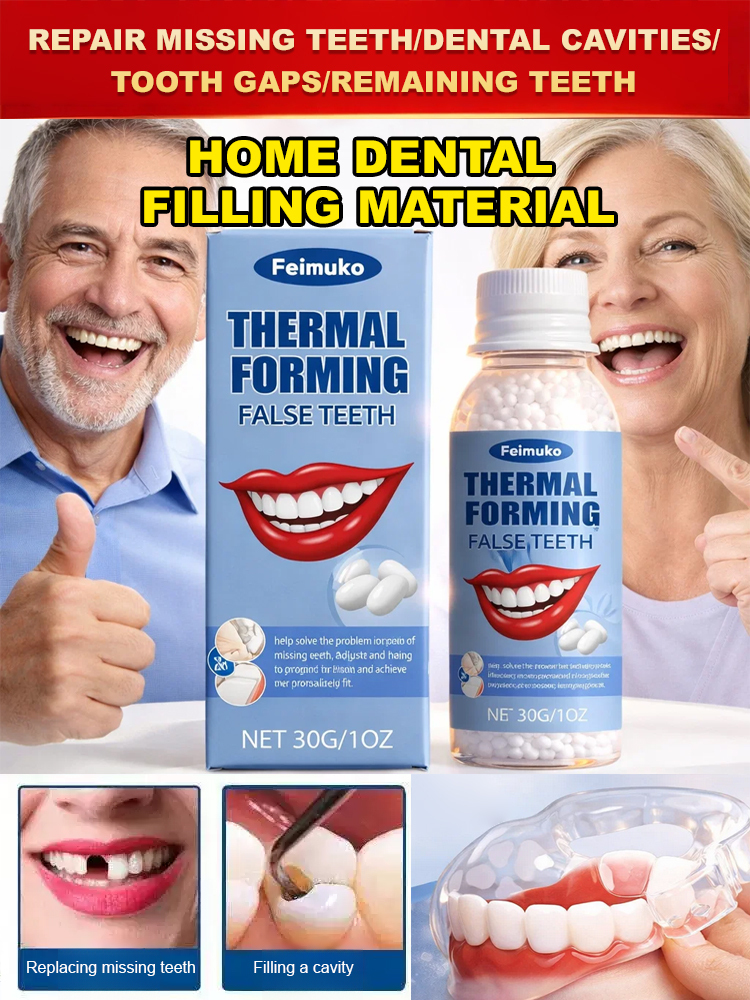 Thermal Forming Dentures – Fix Teeth at Home Easily, Master in 1 Minute! 😊 100% Natural Material, FDA Approved ✅