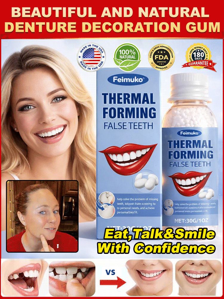 Thermal Forming Dentures – Fix Teeth at Home Easily, Master in 1 Minute! 😊 100% Natural Material, FDA Approved ✅