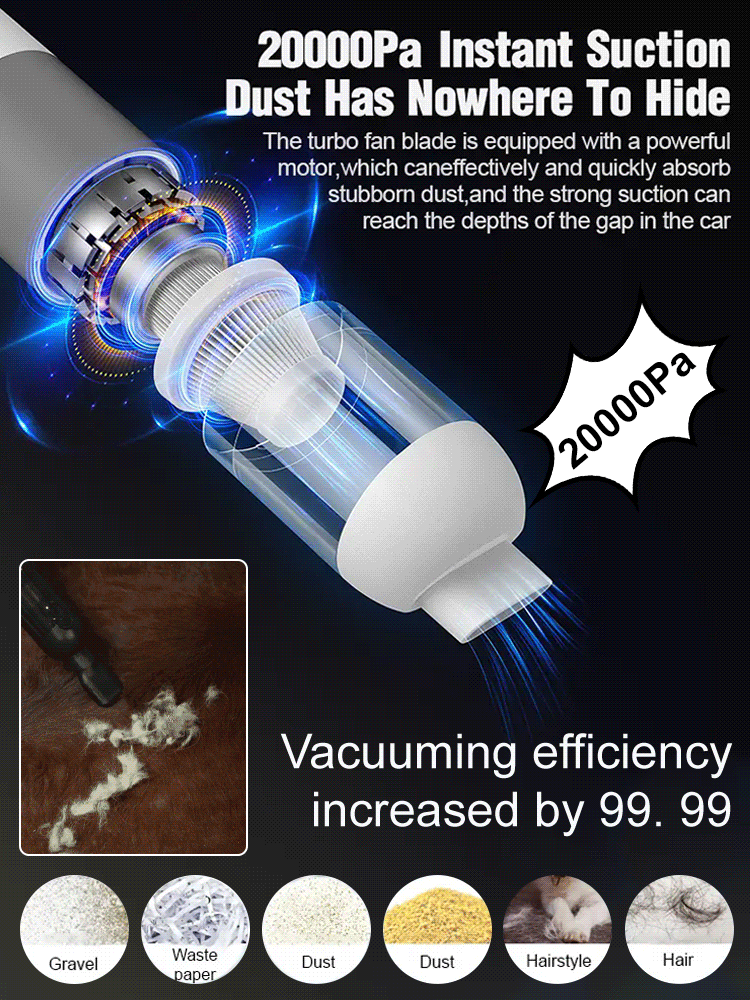 20000Pa Powerful Suction Vacuum Cleaner 🌀, Vacuuming Efficiency Increased by 99.99% ✨, Long Standby Time After One Charge ⚡️